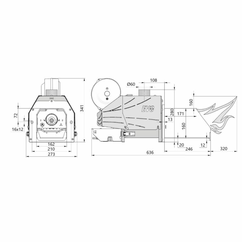 Пелетний пальник Thermo Alliance Evo 45 кВт у комплекті з шнеком 1,5 м - Зображення 2